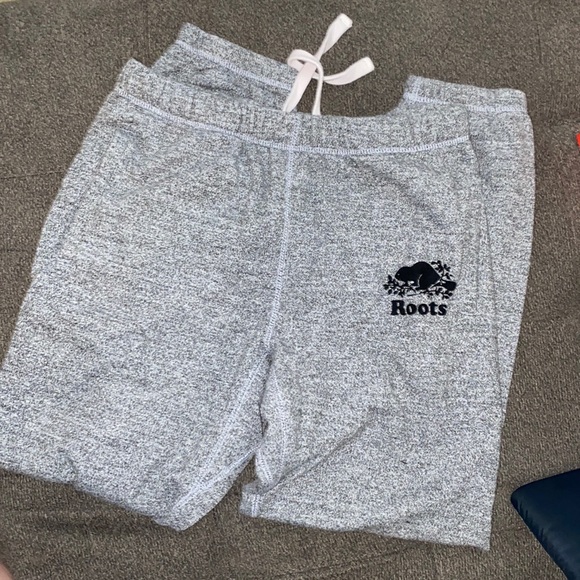 ROOTS salt & pepper mens sweat pants size medium - Picture 1 of 5